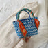 'Sonnet' Woven Ribbon Handbag - Celes Fashion
